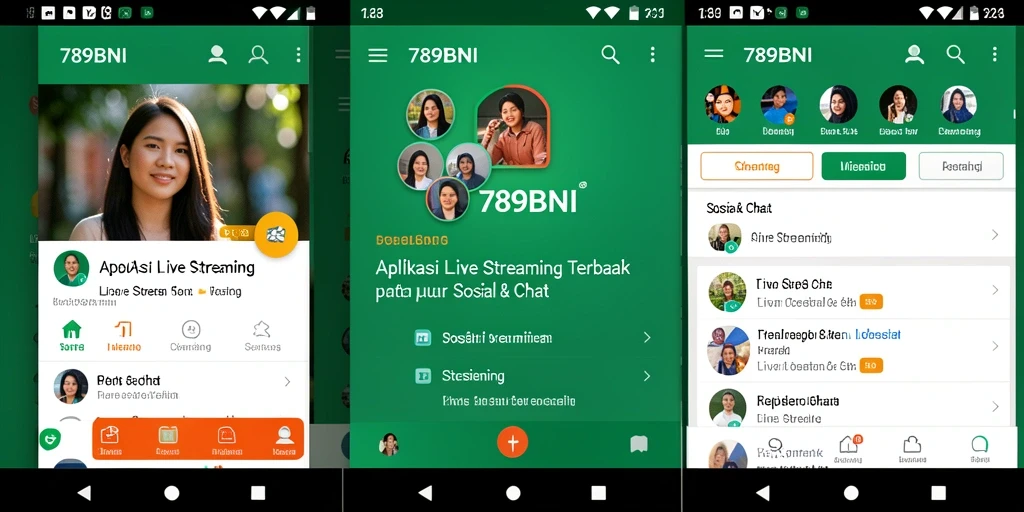 Antarmuka user-friendly yang mendukung pengalaman Live Streaming.
