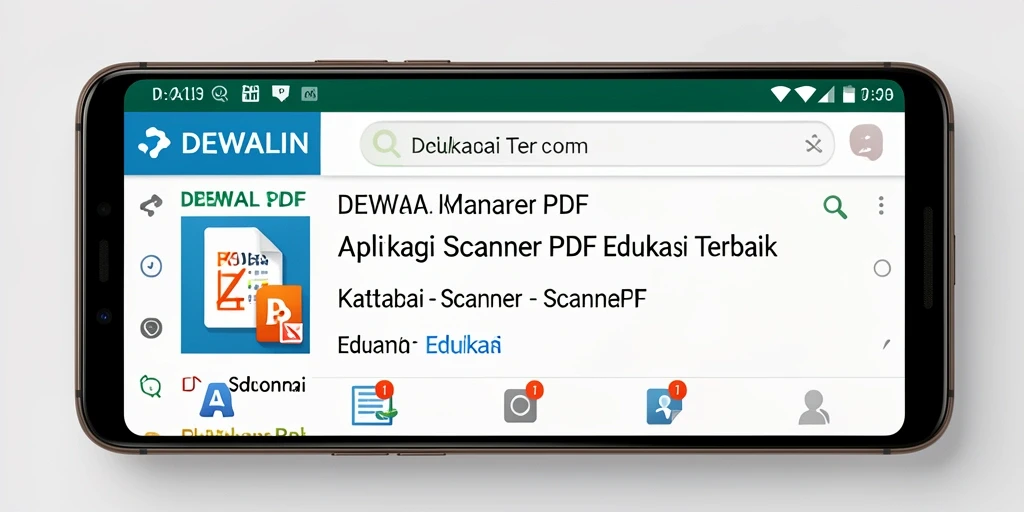 Antarmuka aplikasi DEWALIN saat memindai dokumen PDF.