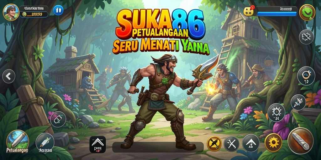 Tampilan antarmuka permainan Petualangan SUKA86 yang memukau.