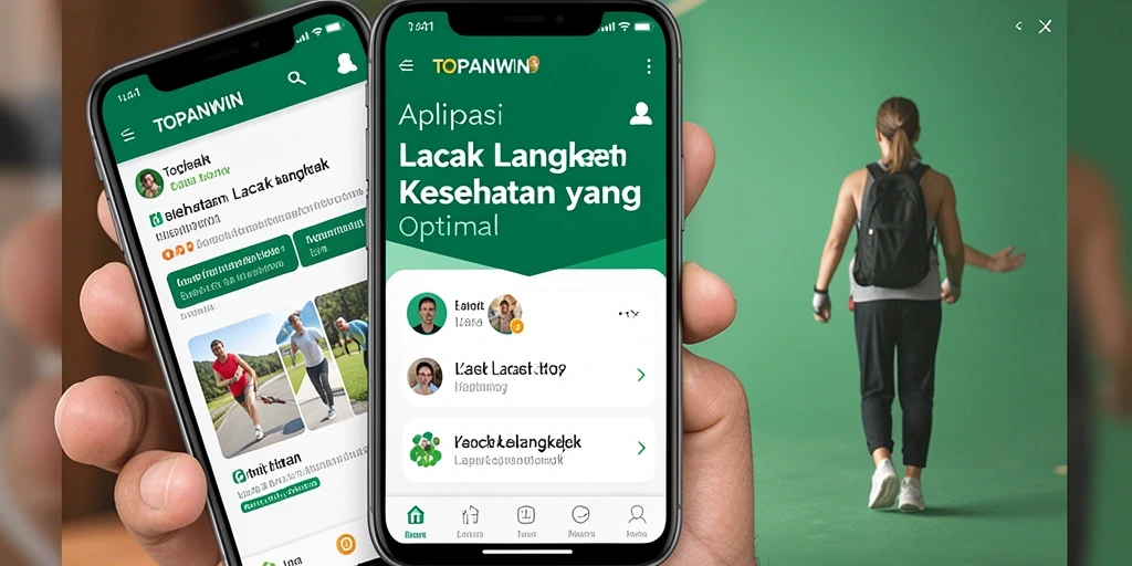 Antarmuka aplikasi TOPANWIN yang intuitif dan mudah digunakan untuk pelacakan langkah.