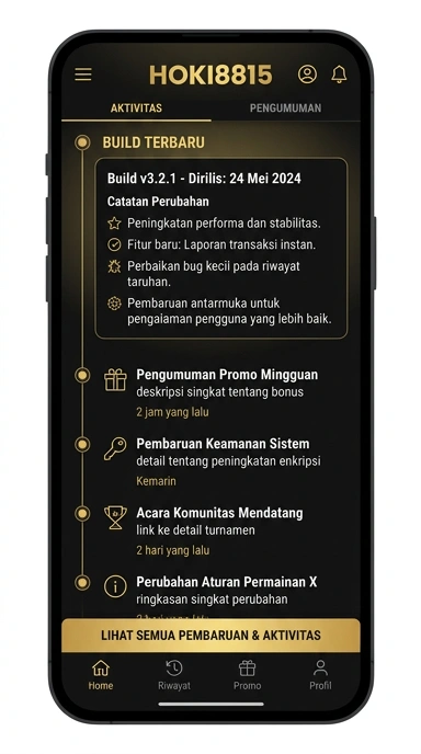Riwayat Versi Hoki8815 untuk Pengguna Android